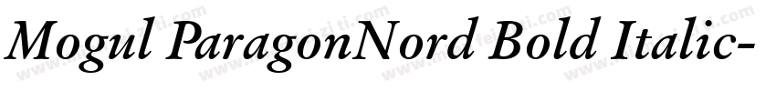 Mogul ParagonNord Bold Italic字体转换